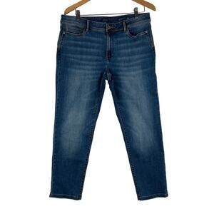 J Jill Jeans Womens 12‎ Straight Stretch Leg Authentic Fit Slim Leg Blue Ankle